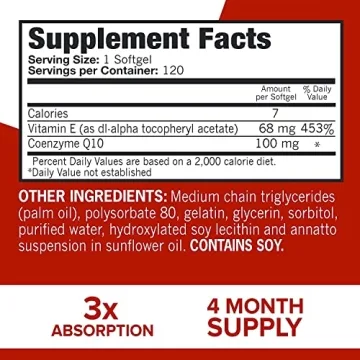 Qunol CoQ10 Softgels for Heart Health & Energy