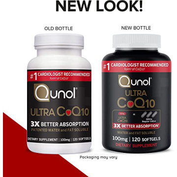 Qunol CoQ10 Softgels for Heart Health & Energy