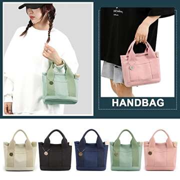 Juoxeepy Canvas Handbag - Stylish Mini Tote for Women