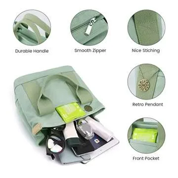 Juoxeepy Canvas Handbag - Stylish Mini Tote for Women