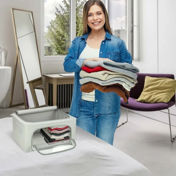 Stackable Oxford Fabric Storage Bins with Handles