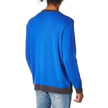 Blizzard Bay Men's Ugly Christmas Jesus Sweater, Navy, Large US