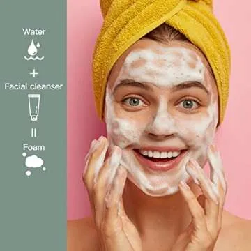 Tekson 3 PCS Soap Foam Bottle (2 oz), Empty Travel Foaming Lash Shampoo for Cleanser, Dispenser (Green)