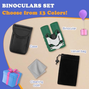 OBUBY Real Binoculars for Kids 8x21 High-Resolution