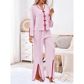 Tankaneo Women's Pink Two Piece Vacation Outfits Set