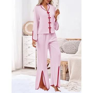 Tankaneo Women's Pink Two Piece Vacation Outfits Set