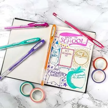 Uni-Ball Signo Angelic UM-120AC White Gel Pen 3 Pack - 0.7mm