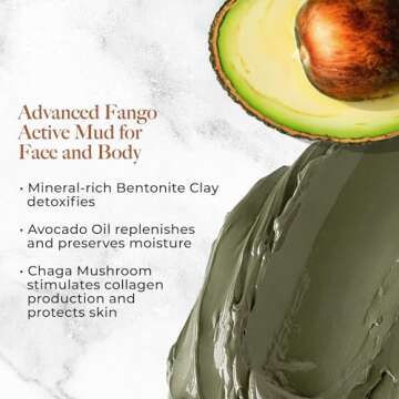 Borghese Advanced Fango Active Mud Musk - Nourishing & Exfoliating Face Mask with Bentonite Clay & Hyaluronic Acid For Normal, Combination & Oily Skin