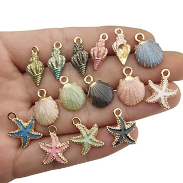 30pcs Gold Plated Ocean Starfish Charms for Jewelry