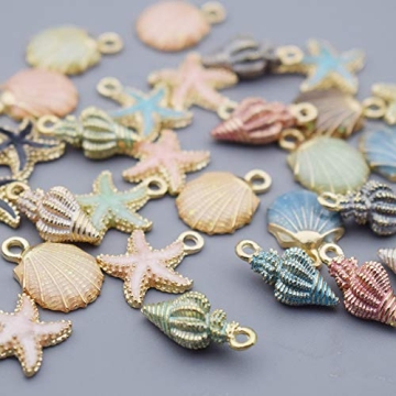 30pcs Gold Plated Ocean Starfish Charms for Jewelry