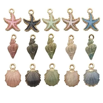 30pcs Gold Plated Ocean Starfish Charms for Jewelry