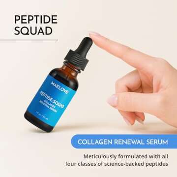 MAELOVE Peptide Squad Collagen Renewal Serum, Anti-Aging Serum for Face with Copper Peptides, Argire...