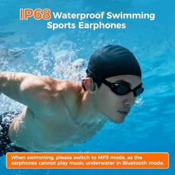 IP68 Waterproof Swimming Headphones with Bluetooth and MP3