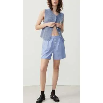 Women Y2K Knit Vest Vintage Casual Sleeveless Button Down Knitted Basic Tank Tops Sweater Top Blouse Streetwear (Light Blue, S)