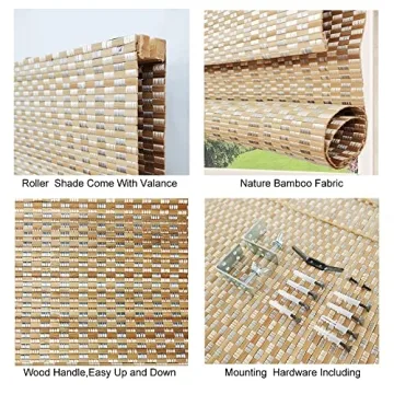 Custom Bamboo Cordless Window Shades for Stylish Homes