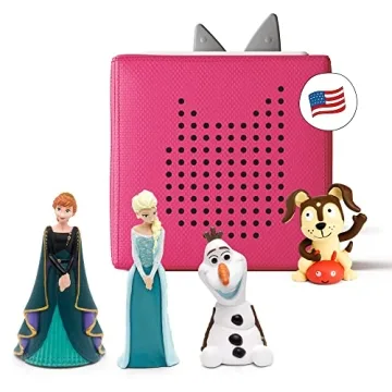 Toniebox Audio Player Starter Set with Elsa, Anna, Olaf, and Playtime Puppy - Listen, Learn, and Pla...