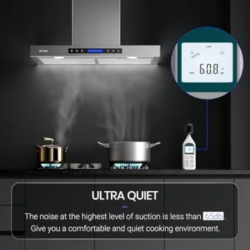AROAN 36" Stainless Steel Range Hood with LED Lighting