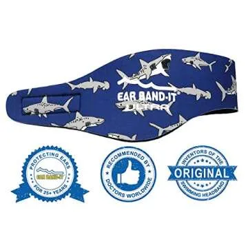 EAR BAND-IT Ultra Swimming Headband - Best Swimmer's Headband - Keep Water Out, Hold Earplugs in - Doctor Recommended - Secure Ear Plugs - Invented by ENT Physician - Medium (See Size Chart)