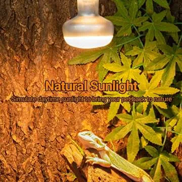 REPTI ZOO 2 Pack Heat Lamp 100W, Intense Basking Spot Simulated Natural Sunlight Heating Lamp Bulb, ...