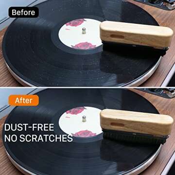 1 by ONE Vinyl Record Cleaner Brush - Effortless Cleaning Tool