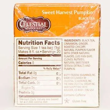 Celestial Seasonings Pumpkin Pie Black Tea - Cozy Treat