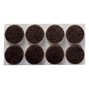 Scotch Felt Pads 32 PCS Brown, Felt Furniture Pads for Protecting Hardwood Floors, 1" Round, Easy-to...