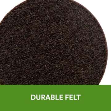 Scotch Felt Pads 32 PCS Brown, Felt Furniture Pads for Protecting Hardwood Floors, 1" Round, Easy-to-Apply, Self-Stick Design, Reliable Protection from Nicks, dents and Scratches (SP822-NA)