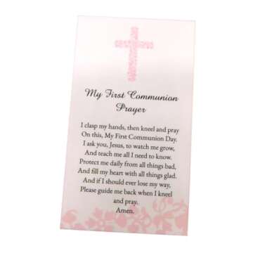 Exquisite Pink Rosary Set for First Communion Girls