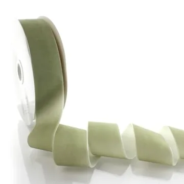 2 Inch Velvet Ribbon in Rustic Sage for DIY Projects