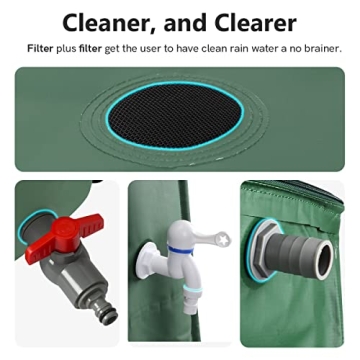 100 Gallon Collapsible Rain Barrel - Eco-Friendly Water Collection