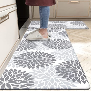 HEBE Anti-Fatigue Kitchen Rug Sets - Non-Slip, Waterproof Comfort Mats