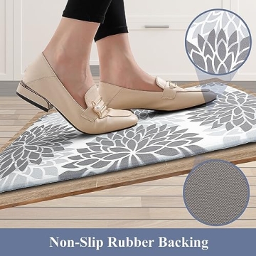 HEBE Anti-Fatigue Kitchen Mats - Non-Slip Comfort Rug Set