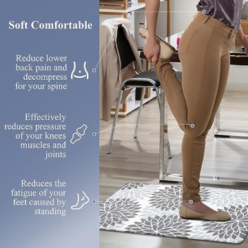 HEBE Anti-Fatigue Kitchen Mats - Non-Slip Comfort Rug Set