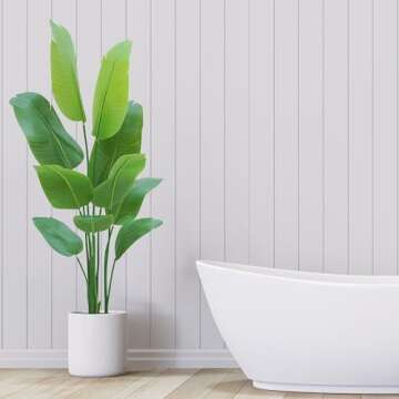 HZXGCP Bird of Paradise Artificial Plant 5ft,Faux Plants Indoor Tall with 10 Trunks - The Perfect Indoor Silk Floor Plant for Home Decor in Living Room, Office, and Bedroom