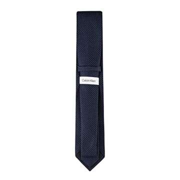 Calvin Klein Men's Steel Micro Solid A Tie, Navy, Regular