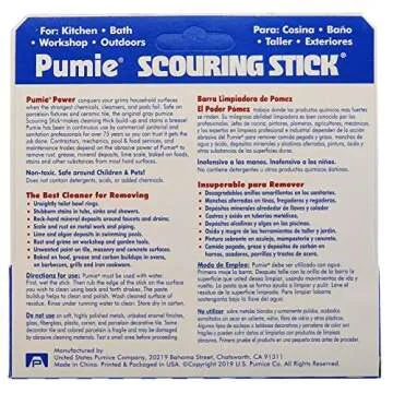 PUMIE Scouring Stick, Heavy Duty Extra Strong Pumice Cleaning Bar, Perfect Pumice Stone for Cleaning Tough Toilet Rings, Bathroom & Kitchen Stains - Scouring Stick on Toilet Bowls, Pool, Tiles(2 Pack)