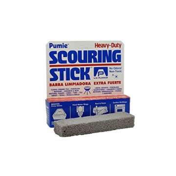 PUMIE Scouring Stick, Heavy Duty Extra Strong Pumice Cleaning Bar, Perfect Pumice Stone for Cleaning Tough Toilet Rings, Bathroom & Kitchen Stains - Scouring Stick on Toilet Bowls, Pool, Tiles(2 Pack)