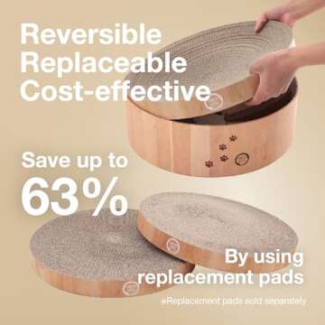 Necoichi Cat Scratcher Bowl for Indoor Cats - Stylish & Comfortable Cat Lounger