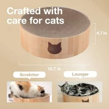 Necoichi Cat Scratcher Bowl for Cats - Stylish Comfort Lounger