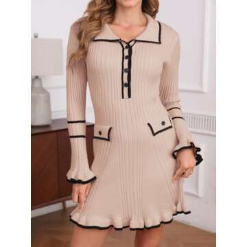 Stylish Ladyful Women's Sweater Mini Dress for All Occasions