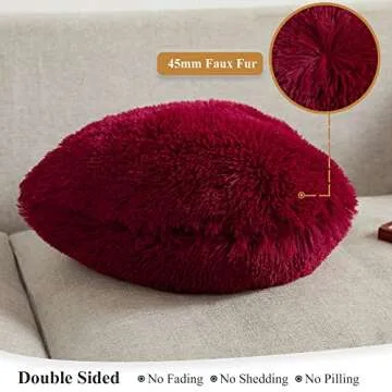 Soft Faux Fur Heart Pillow Ideal for Gifts and Decor