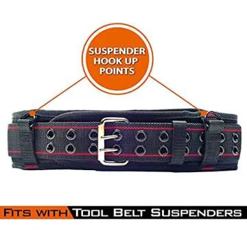 Padded Tool Belt 3 Inch Heavy Duty Work Tool Belt with Back Support Adjustable Waist