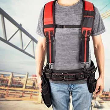 Padded Tool Belt 3 Inch Heavy Duty Work Tool Belt with Back Support Adjustable Waist