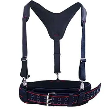 Padded Tool Belt 3 Inch Heavy Duty Work Tool Belt with Back Support Adjustable Waist