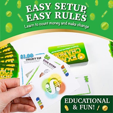 Exact Change Card Game for Fun Money Counting Learning