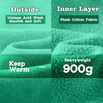 Women's Oversized Vintage Acid Wash Hoodie Cozy Fleece