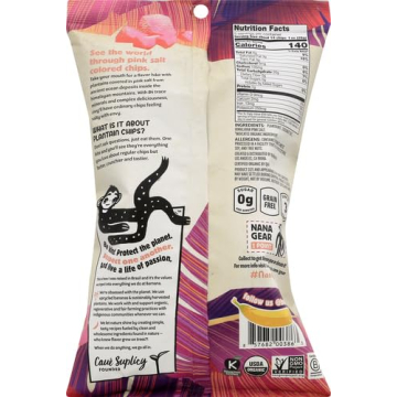 Barnana Organic Plantain Chips Himalayan Pink Salt 5 Oz