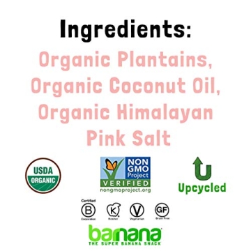 Barnana Organic Plantain Chips Himalayan Pink Salt 5 Oz