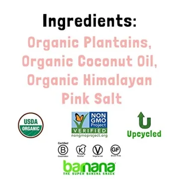 Barnana Organic Plantain Chips Himalayan Pink Salt 5 Oz