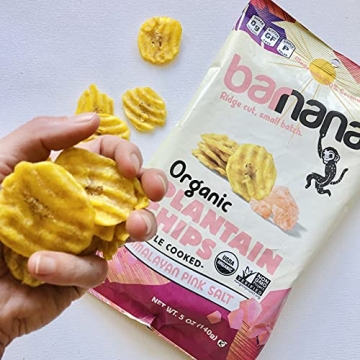 Barnana Organic Plantain Chips Himalayan Pink Salt 5 Oz